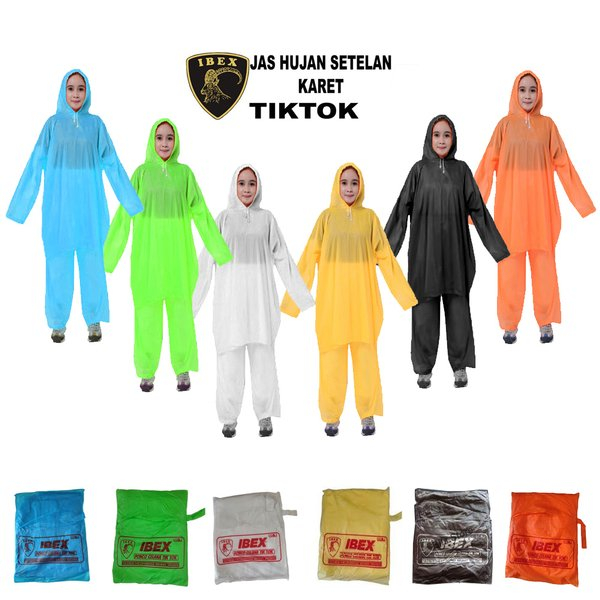 Jas Hujan Ponco Lengan Celana Tiktok Ibex
